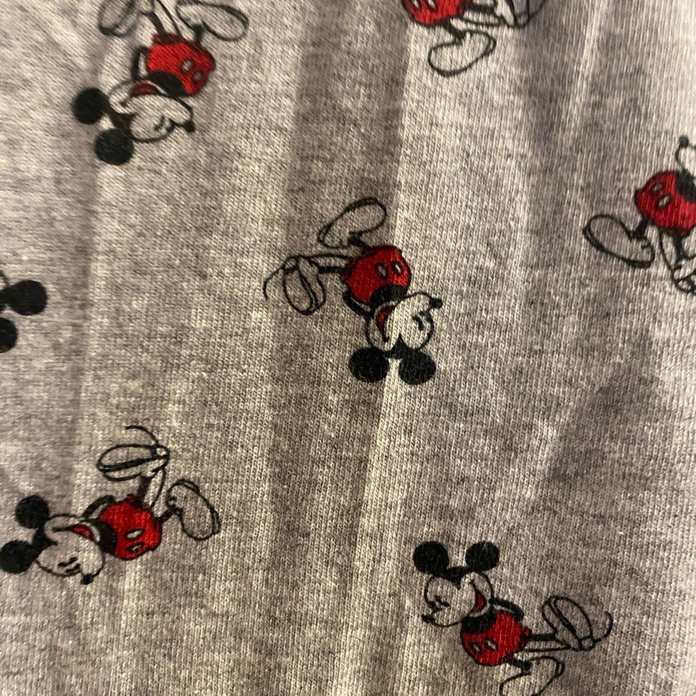 Disney Womens Mickey Mouse Allover Print Gray Pajama Lounge Pants S Small - Picture 3 of 5